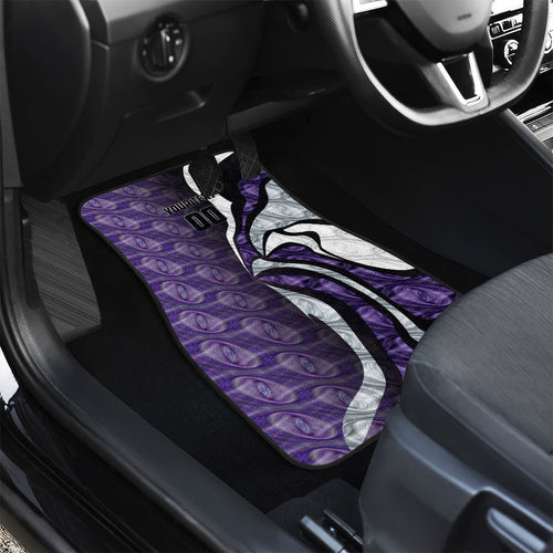 Personalised Fremantle Dockers Car Mats Trippy Psychedelic Abstract Art Mascot Football Fans
