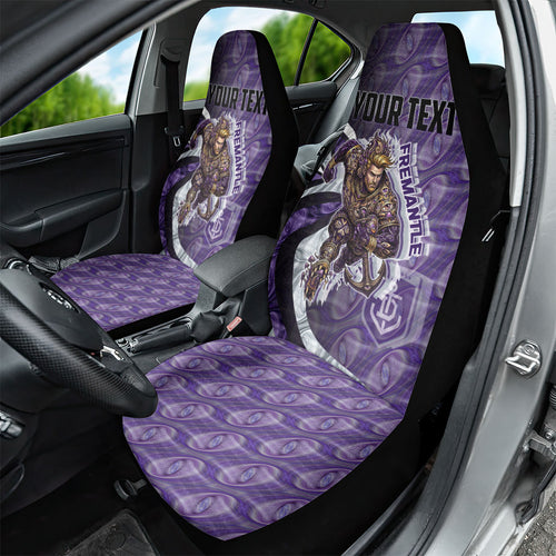 Personalised Fremantle Dockers Car Seat Cover Trippy Psychedelic Abstract Art Mascot Football Fans