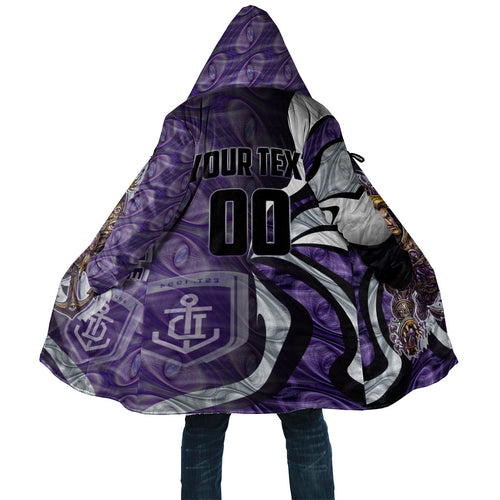 Personalised Fremantle Dockers Cloak Trippy Psychedelic Abstract Art Mascot Football Fans