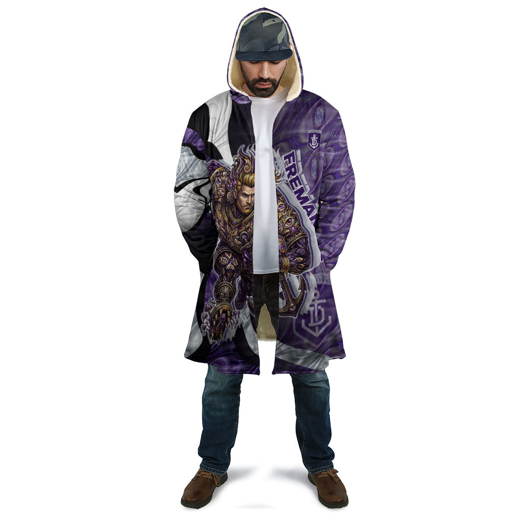 Personalised Fremantle Dockers Cloak Trippy Psychedelic Abstract Art Mascot Football Fans
