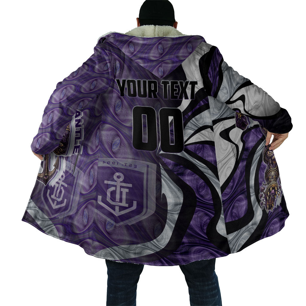 Personalised Fremantle Dockers Cloak Trippy Psychedelic Abstract Art Mascot Football Fans