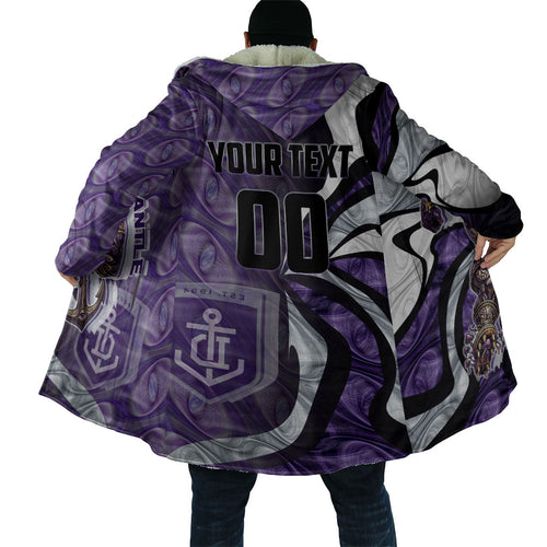 Personalised Fremantle Dockers Cloak Trippy Psychedelic Abstract Art Mascot Football Fans