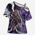 Personalised Fremantle Dockers Cross Shoulder Shirt Trippy Psychedelic Abstract Art Mascot Football Fans