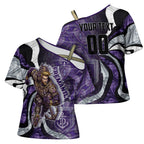 Personalised Fremantle Dockers Cross Shoulder Shirt Trippy Psychedelic Abstract Art Mascot Football Fans