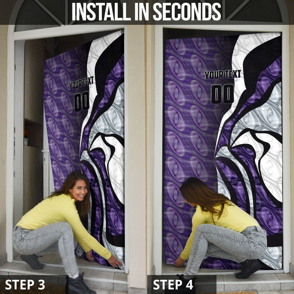 Personalised Fremantle Dockers Door Cover Trippy Psychedelic Abstract Art Mascot Football Fans