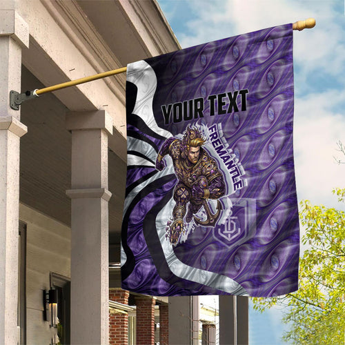 Personalised Fremantle Dockers Garden Flag Trippy Psychedelic Abstract Art Mascot Football Fans