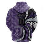 Personalised Fremantle Dockers Hoodie Trippy Psychedelic Abstract Art Mascot Football Fans