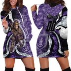 Personalised Fremantle Dockers Hoodie Dress Trippy Psychedelic Abstract Art Mascot Football Fans