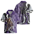 Personalised Fremantle Dockers Kid Hawaiian Shirt Trippy Psychedelic Abstract Art Mascot Football Fans