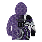 Personalised Fremantle Dockers Kid Hoodie Trippy Psychedelic Abstract Art Mascot Football Fans