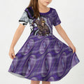 Personalised Fremantle Dockers Kid Short Sleeve Dress Trippy Psychedelic Abstract Art Mascot Football Fans