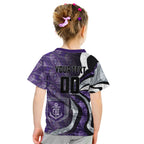 Personalised Fremantle Dockers Kid T Shirt Trippy Psychedelic Abstract Art Mascot Football Fans