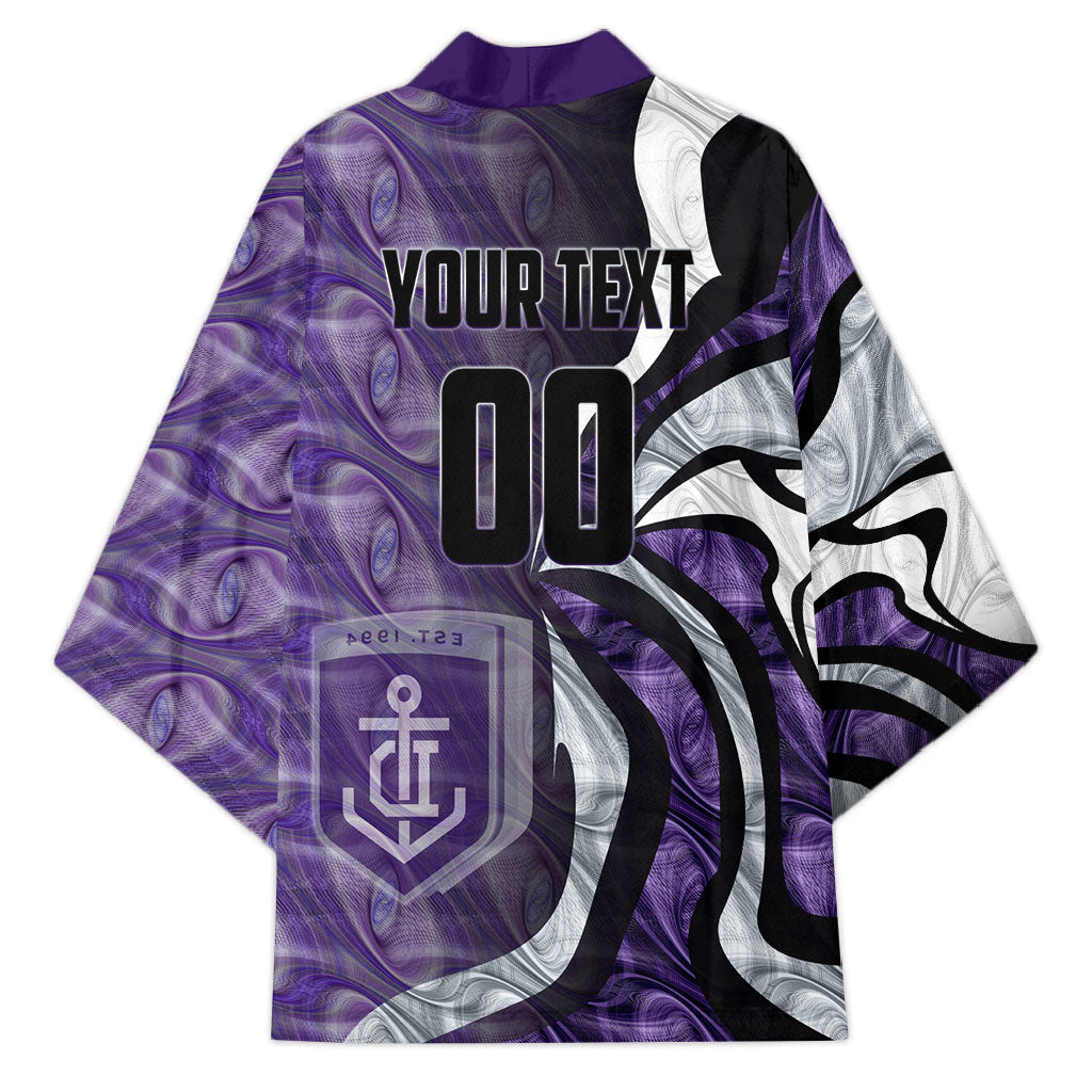 Personalised Fremantle Dockers Kimono Trippy Psychedelic Abstract Art Mascot Football Fans