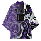 Personalised Fremantle Dockers Kimono Trippy Psychedelic Abstract Art Mascot Football Fans