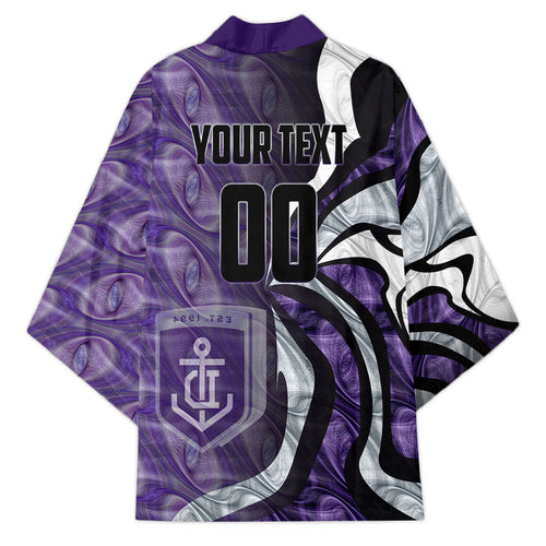 Personalised Fremantle Dockers Kimono Trippy Psychedelic Abstract Art Mascot Football Fans