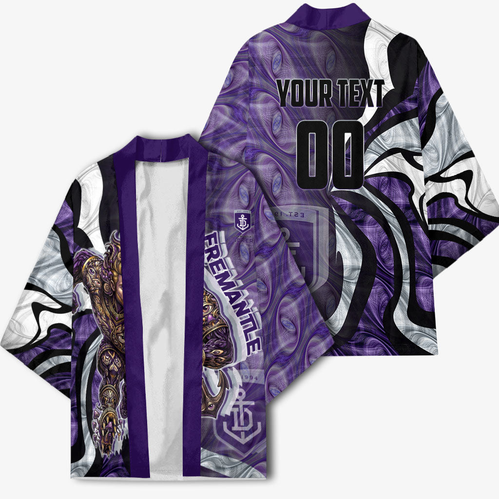 Personalised Fremantle Dockers Kimono Trippy Psychedelic Abstract Art Mascot Football Fans