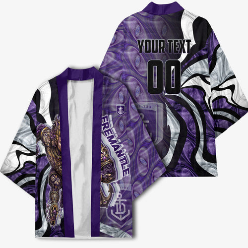 Personalised Fremantle Dockers Kimono Trippy Psychedelic Abstract Art Mascot Football Fans