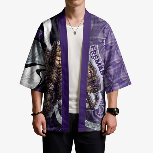 Personalised Fremantle Dockers Kimono Trippy Psychedelic Abstract Art Mascot Football Fans