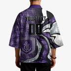 Personalised Fremantle Dockers Kimono Trippy Psychedelic Abstract Art Mascot Football Fans