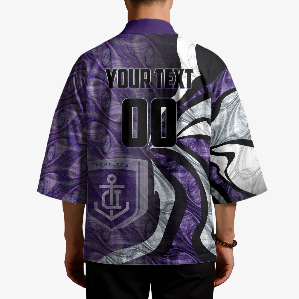 Personalised Fremantle Dockers Kimono Trippy Psychedelic Abstract Art Mascot Football Fans