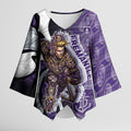 Personalised Fremantle Dockers Kimono Sleeve Blouse Trippy Psychedelic Abstract Art Mascot Football Fans