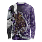 Personalised Fremantle Dockers Long Sleeve Shirt Trippy Psychedelic Abstract Art Mascot Football Fans
