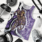 Personalised Fremantle Dockers Men Tank Top Trippy Psychedelic Abstract Art Mascot Football Fans