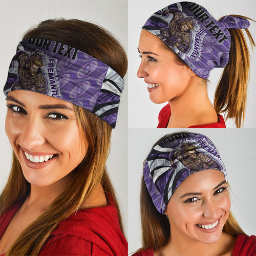 Personalised Fremantle Dockers Neck Gaiter Trippy Psychedelic Abstract Art Mascot Football Fans