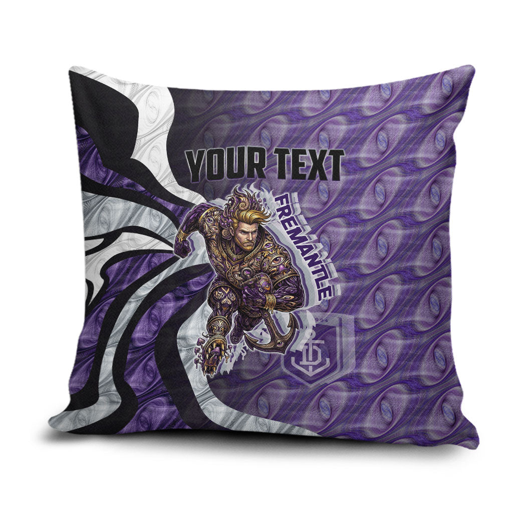 Personalised Fremantle Dockers Pillow Cover Trippy Psychedelic Abstract Art Mascot Football Fans