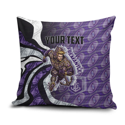 Personalised Fremantle Dockers Pillow Cover Trippy Psychedelic Abstract Art Mascot Football Fans
