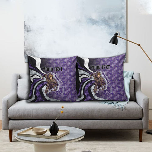 Personalised Fremantle Dockers Pillow Cover Trippy Psychedelic Abstract Art Mascot Football Fans