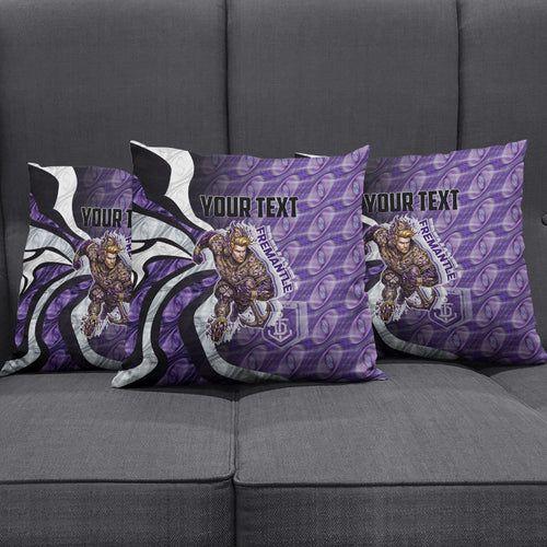 Personalised Fremantle Dockers Pillow Cover Trippy Psychedelic Abstract Art Mascot Football Fans