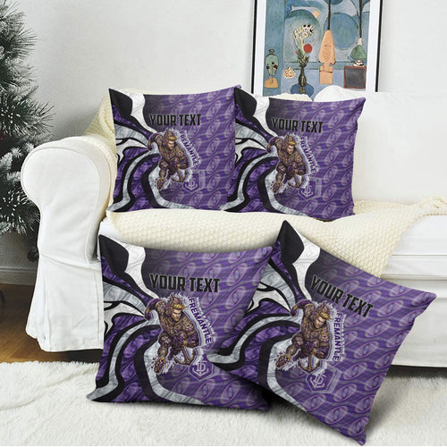 Personalised Fremantle Dockers Pillow Cover Trippy Psychedelic Abstract Art Mascot Football Fans