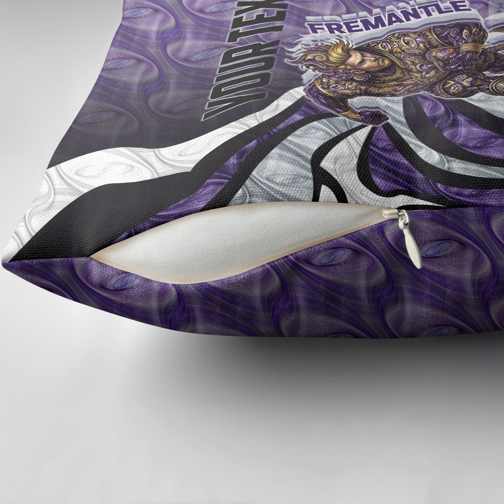 Personalised Fremantle Dockers Pillow Cover Trippy Psychedelic Abstract Art Mascot Football Fans
