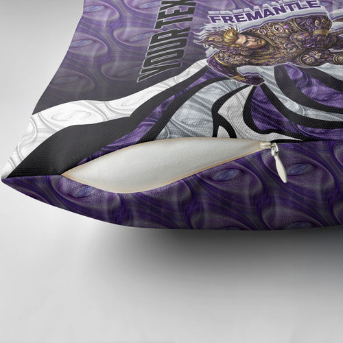 Personalised Fremantle Dockers Pillow Cover Trippy Psychedelic Abstract Art Mascot Football Fans