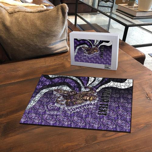 Personalised Fremantle Dockers Puzzle Trippy Psychedelic Abstract Art Mascot Football Fans