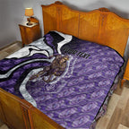 Personalised Fremantle Dockers Quilt Trippy Psychedelic Abstract Art Mascot Football Fans