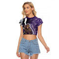 Personalised Fremantle Dockers Raglan Cropped T Shirt Trippy Psychedelic Abstract Art Mascot Football Fans