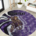 Personalised Fremantle Dockers Round Carpet Trippy Psychedelic Abstract Art Mascot Football Fans
