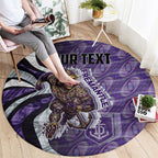 Personalised Fremantle Dockers Round Carpet Trippy Psychedelic Abstract Art Mascot Football Fans