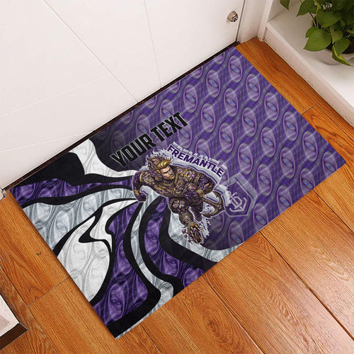 Personalised Fremantle Dockers Rubber Doormat Trippy Psychedelic Abstract Art Mascot Football Fans