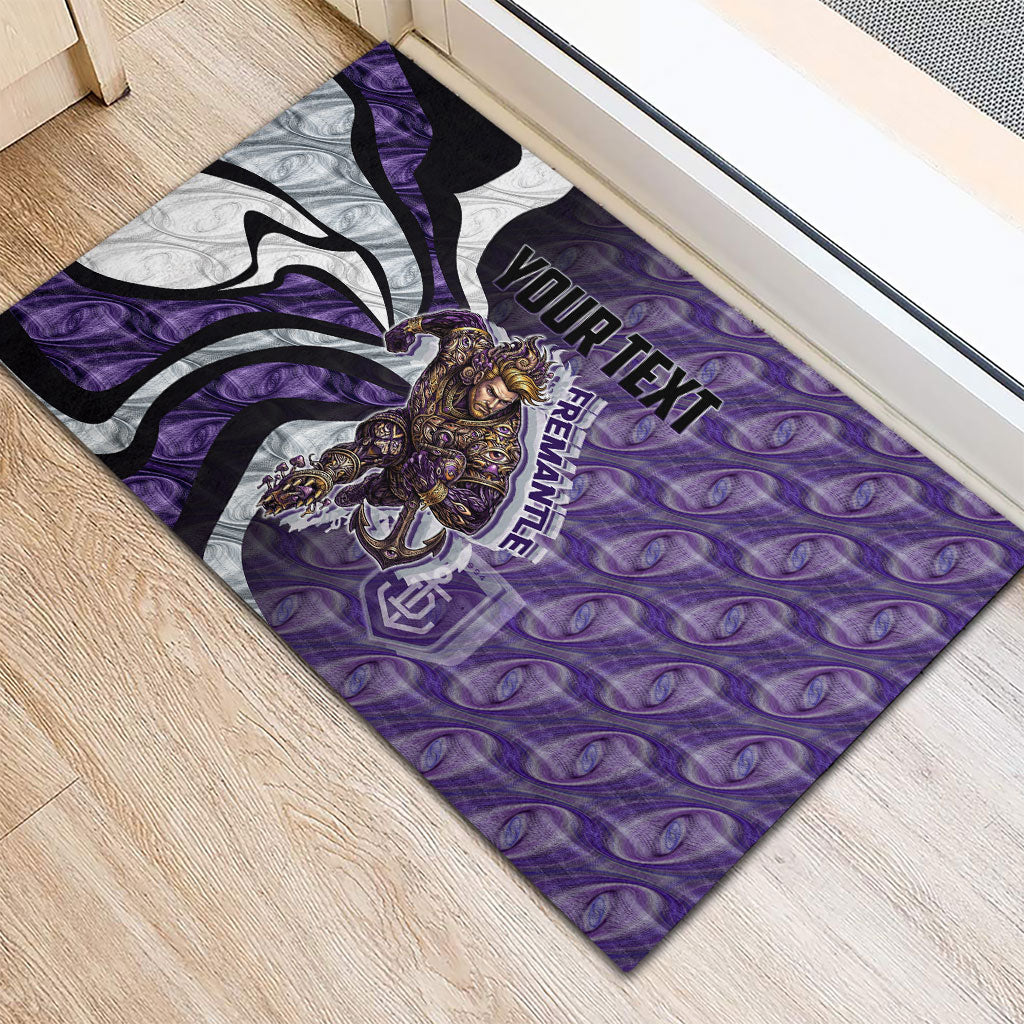 Personalised Fremantle Dockers Rubber Doormat Trippy Psychedelic Abstract Art Mascot Football Fans