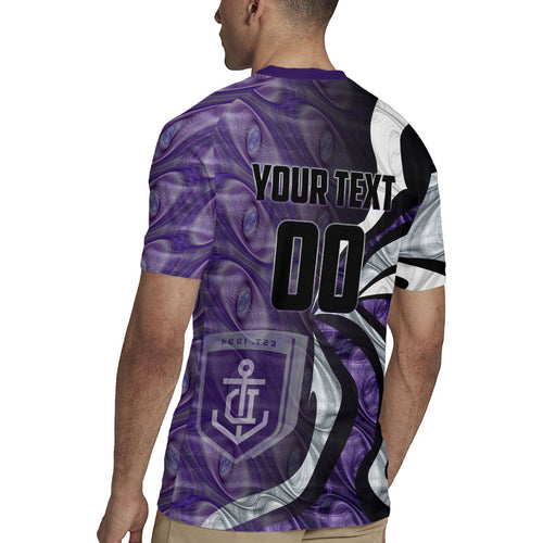 Personalised Fremantle Dockers Rugby Jersey Trippy Psychedelic Abstract Art Mascot Football Fans