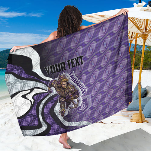 Personalised Fremantle Dockers Sarong Trippy Psychedelic Abstract Art Mascot Football Fans