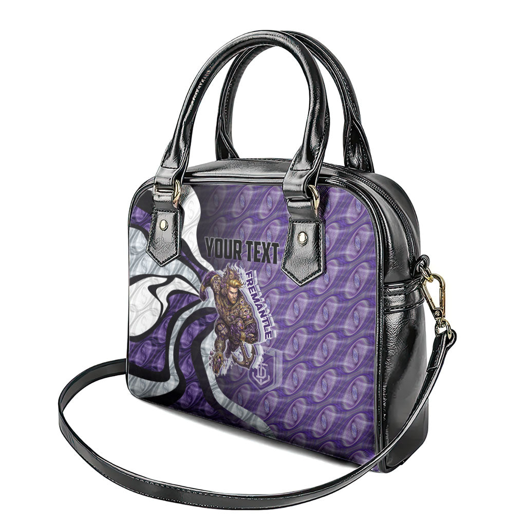 Personalised Fremantle Dockers Shoulder Handbag Trippy Psychedelic Abstract Art Mascot Football Fans