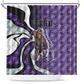 Personalised Fremantle Dockers Shower Curtain Trippy Psychedelic Abstract Art Mascot Football Fans