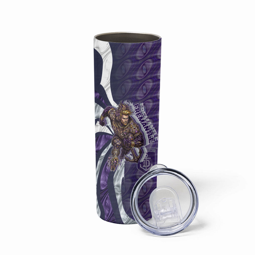 Personalised Fremantle Dockers Skinny Tumbler Trippy Psychedelic Abstract Art Mascot Football Fans
