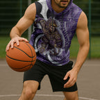 Personalised Fremantle Dockers Sleeveless Hoodie Trippy Psychedelic Abstract Art Mascot Football Fans