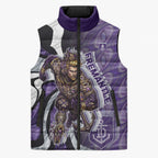 Personalised Fremantle Dockers Sleeveless Puffer Jacket Trippy Psychedelic Abstract Art Mascot Football Fans
