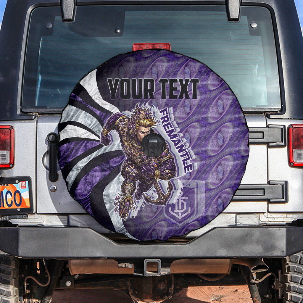 Personalised Fremantle Dockers Spare Tire Cover Trippy Psychedelic Abstract Art Mascot Football Fans